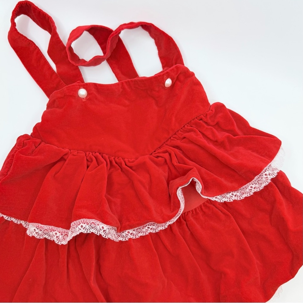 Vintage Red Velvet Toddler Dress – Size 3 – Made in Canada